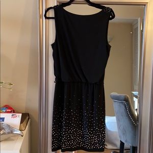 Black and metallic dress